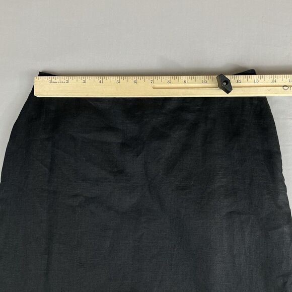 J Jill Linen Midi Shirt Women's Petite Med Black Lined Zip Close Dark Academia - Picture 9 of 10